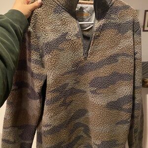 Weatherproof Women’s Zip Up Sweater - Camouflage Pattern